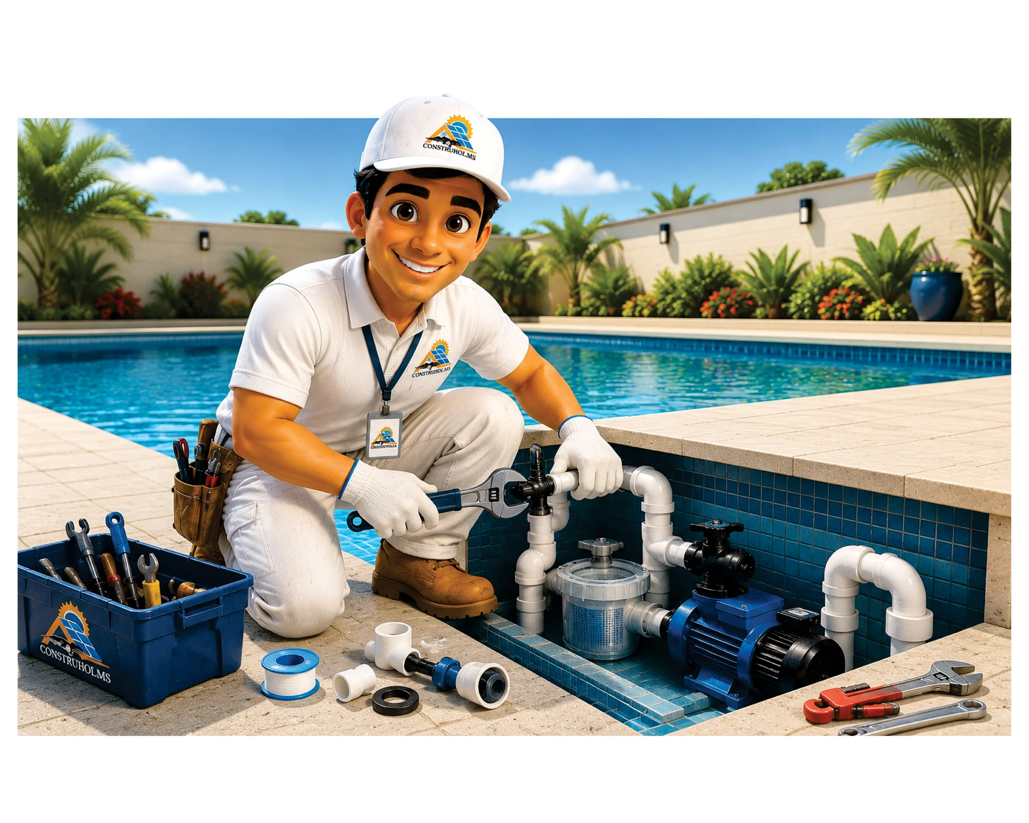 Limpeza de Piscinas - CONSTRUHOLMS